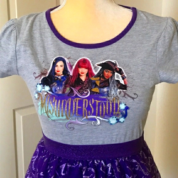 Disney Descendants 2 Girls Dress Size 14-16 - Picture 4 of 14